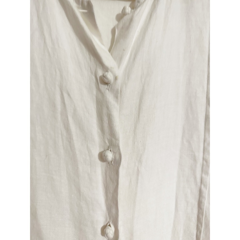 Liz Claiborne Studio Linen Tunic Top Shirt Sz M - Picture 3 of 3